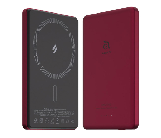 Adam Elements Gravity C5 Magnetic Wireless (Ultra Slim) 5000mAh czerwony - 1238445 - zdjęcie 3